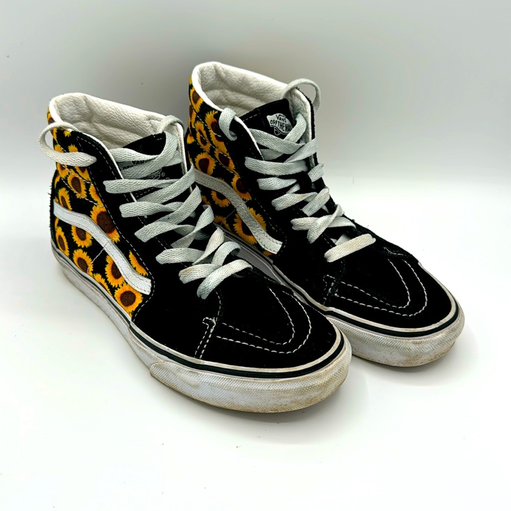 Kids‎ Sunflower SK8 Hi VANS Skater Shoes Size 4.5 EUC